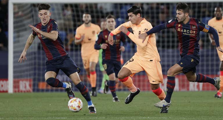 El Cholo Simeone en el duelo ante el Levante