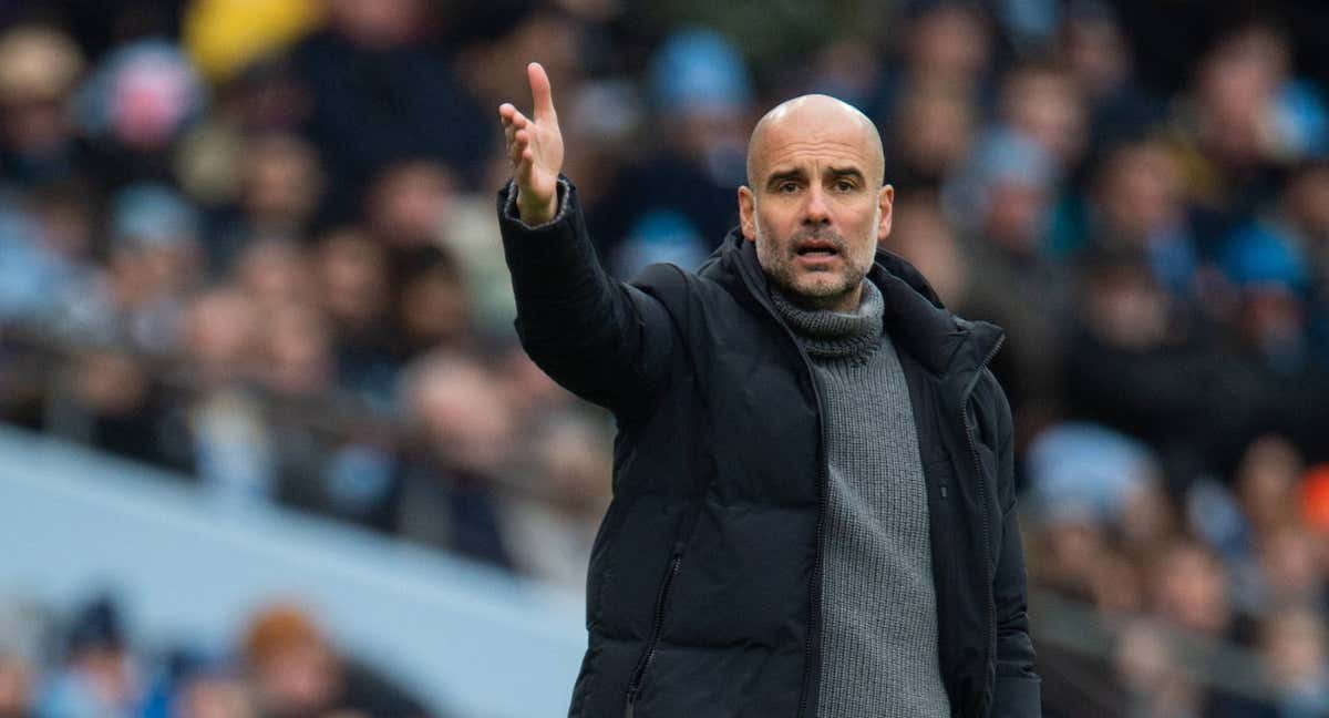 Pep Guardiola, durante el partido entre el Manchester City y el Wolverhampton./EFE