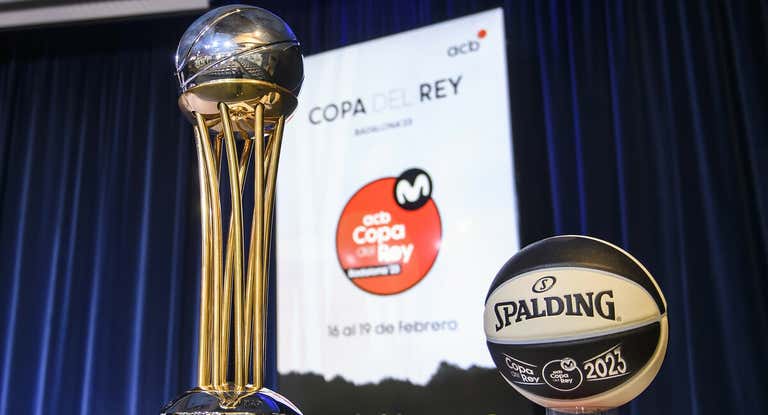 Imagen de la Copa del Rey en el sorteo realizado en Badalona.