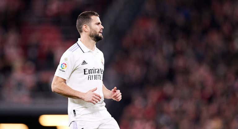 Nacho, en un partido con el Madrid.
