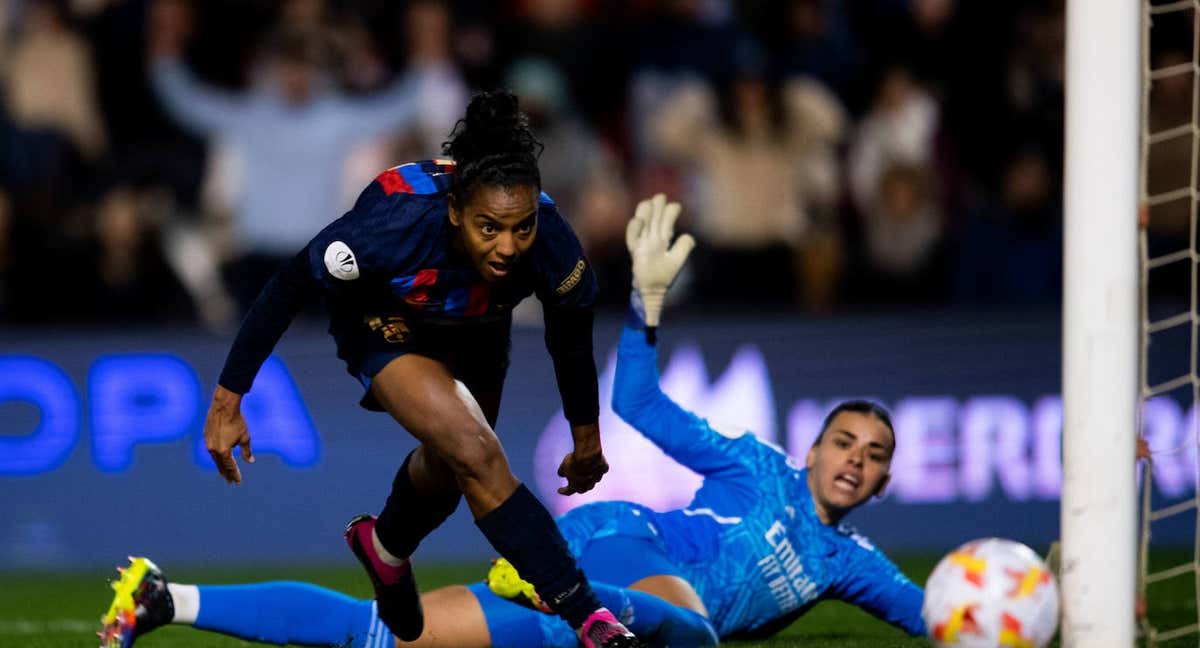 Geyse, jugadora del Barça, en el partido de la Supercopa ante el Real Madrid.