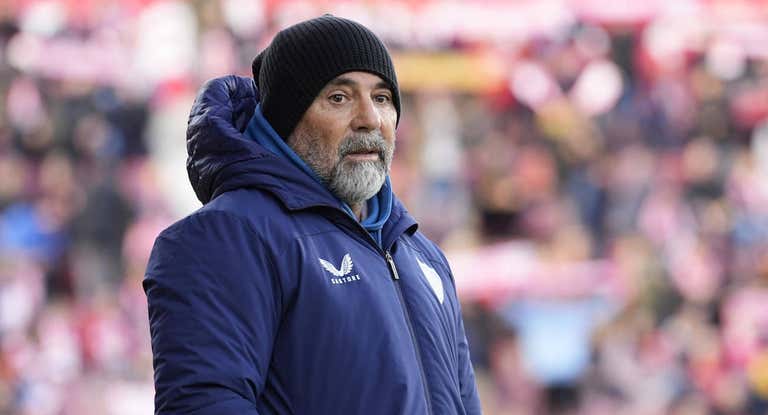 Jorge Sampaoli, en un partido del Sevilla.