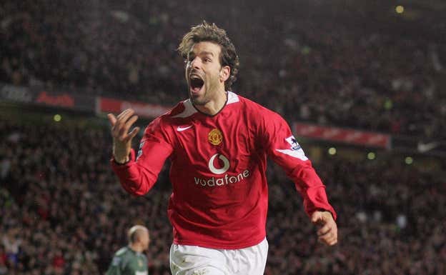 Ruud van Nistelrooy con el Manchester United. Getty Images