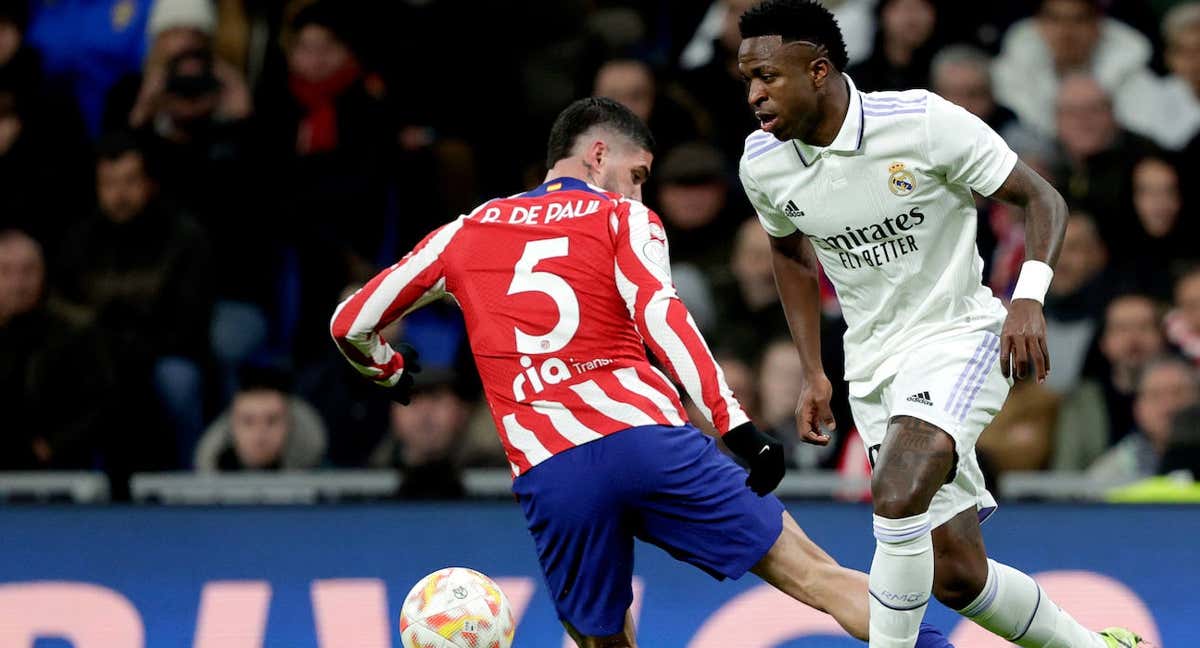 Vinicius, contra el Atlético./Getty