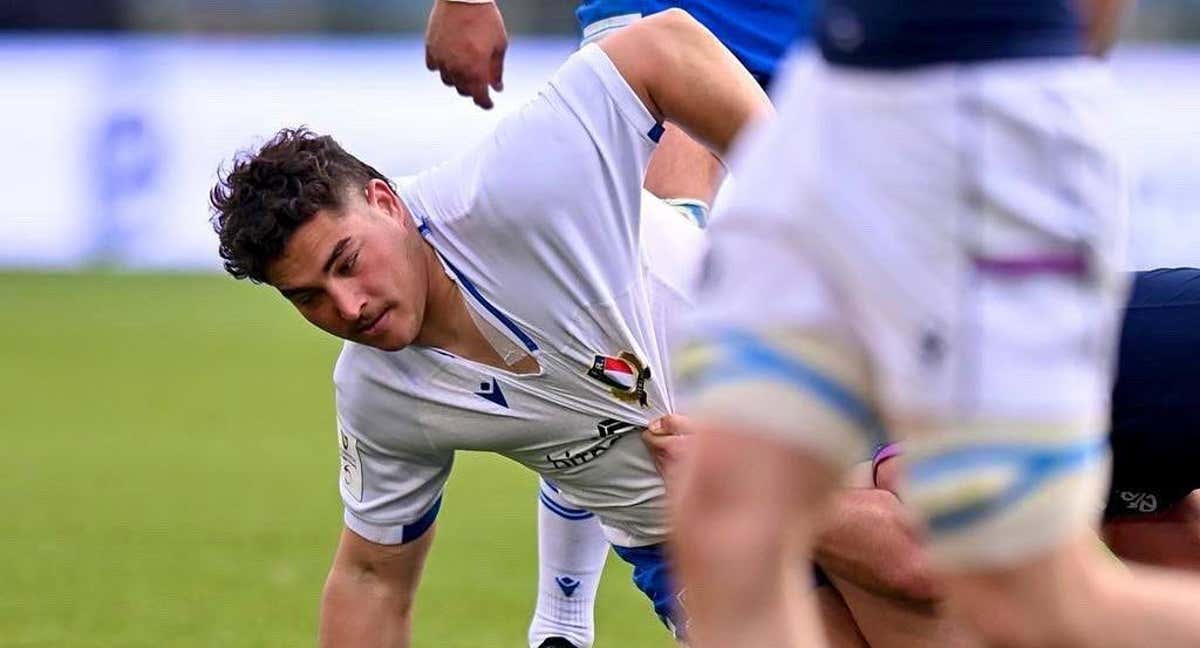 El jugador Ivan Nemer, durante un partido con la selección italiana. /Instagram/@Italrugby
