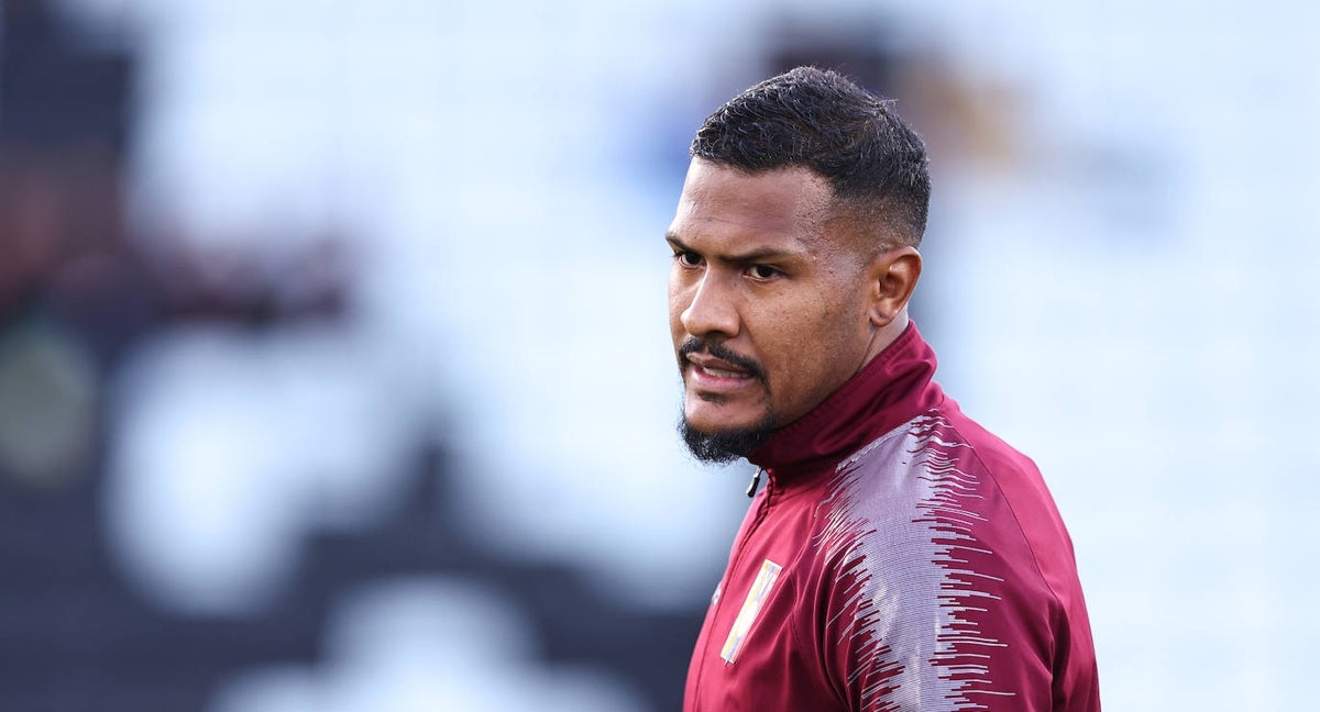 Rondón durante un partido con la selección de Venezuela.