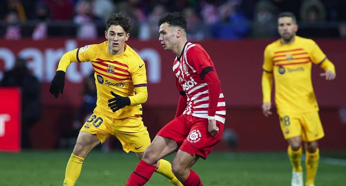 Arnau, en el partido ante el Barcelona./GETTY
