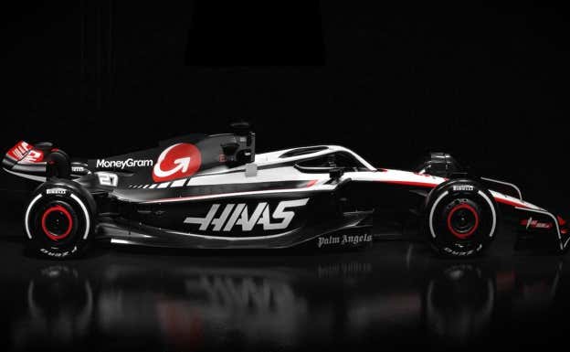 Así son los colores del nuevo Haas VF-23, el primer F1 para 2023 en salir a la luz