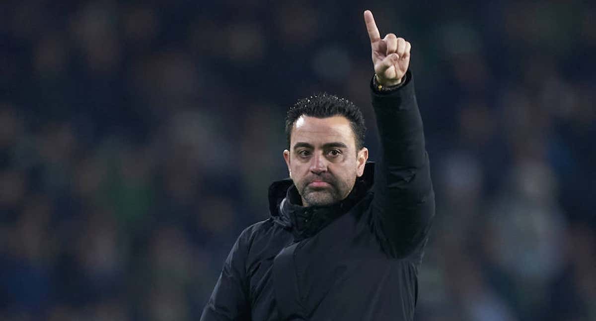Xavi, en el partido ante el Betis.
