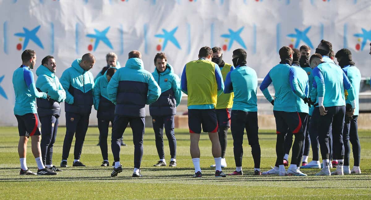 Xavi, en un entrenamiento. /GETTY