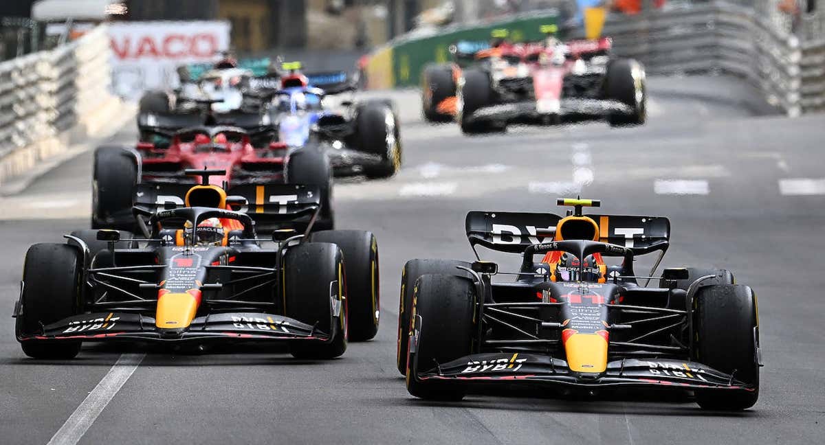 Monoplazas de la Fórmula 1 2022 en las calles de Montecarlo. /Getty Images