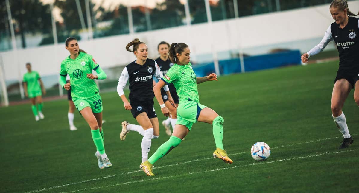 Ewa durante un amistoso de entrenamiento.