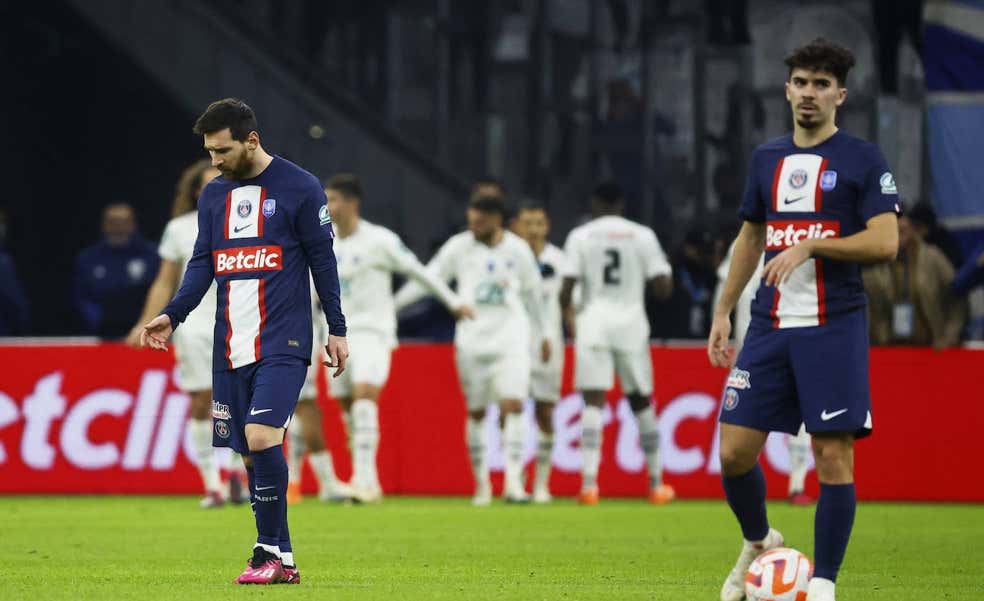 El Marsella le pega un baño al PSG y Messi se queda sin el único trofeo que le falta