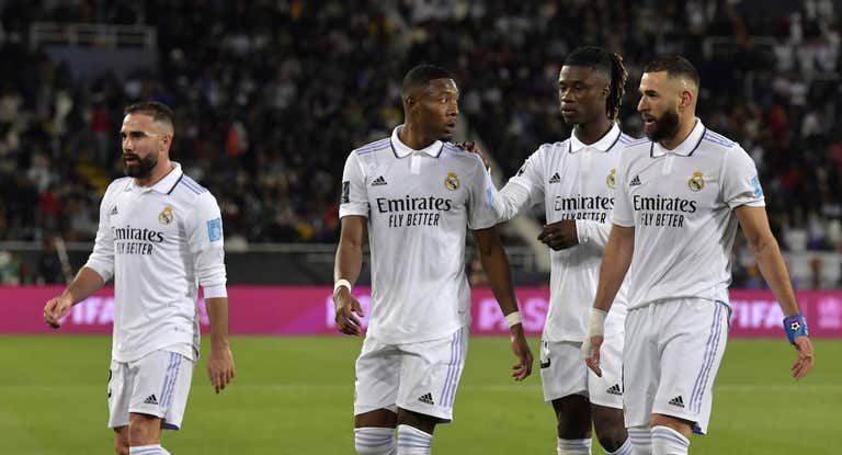 La defensa del Real Madrid, en el Mundial de Clubes.