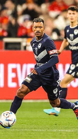 Nani, en acción con el Melbourne Victory.  TWITTER