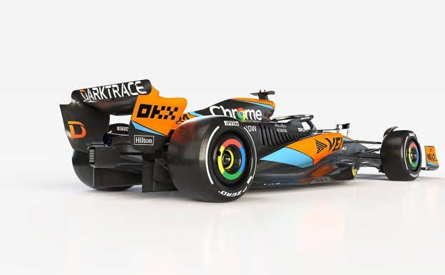 Trasera del McLaren MCL60 para la F1 2023. McLaren
