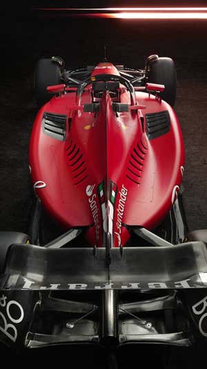 Toma superior del Ferrari SF-23 para la F1 2023.  Ferrari