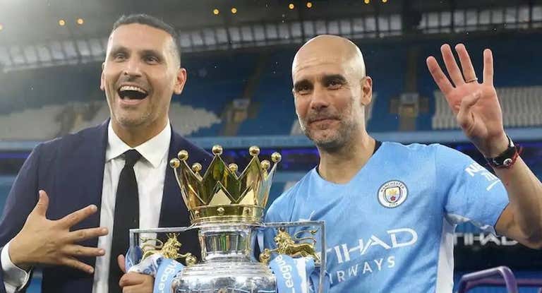Pep Guardiola celebra su cuarta Premier League con el Manchester City.