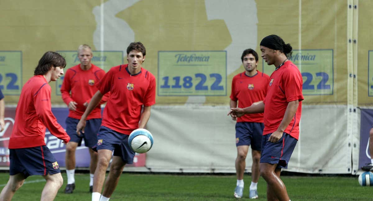 Entrenamiento del FCB en 2006./Archivo ABC.