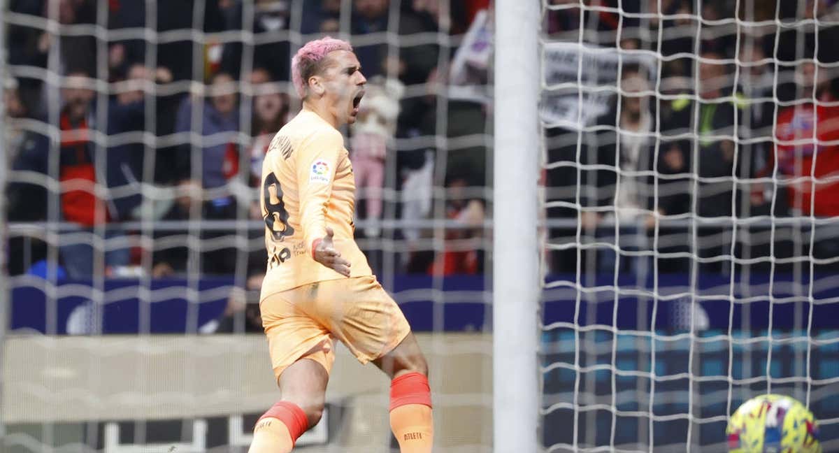 Griezmann marcó el gol del triunfo ante el Athletic en el estadio Metropolitano. /AFP