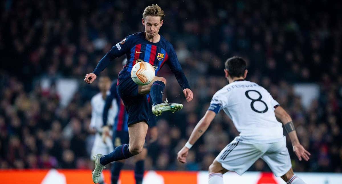 Frenkie de Jong, durante el reciente Barça-Manchester United. /FC BARCELONA