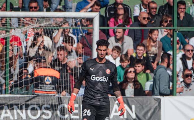 Toni Fuidias, en un partido con el Girona.