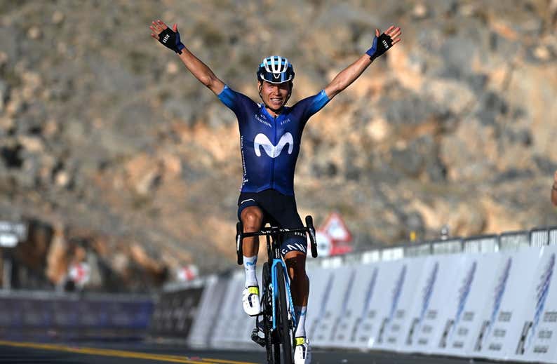 Einer Rubio, joven líder de Movistar para el Giro, se revela en el UAE Tour