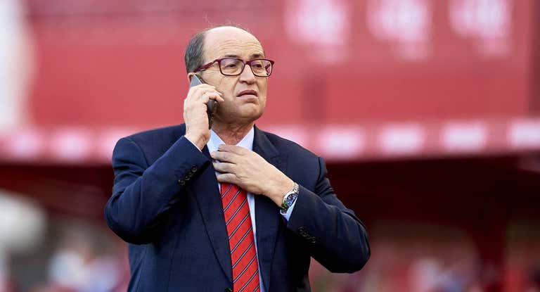 José Castro en la previa de un partido en el Sánchez-Pizjuán