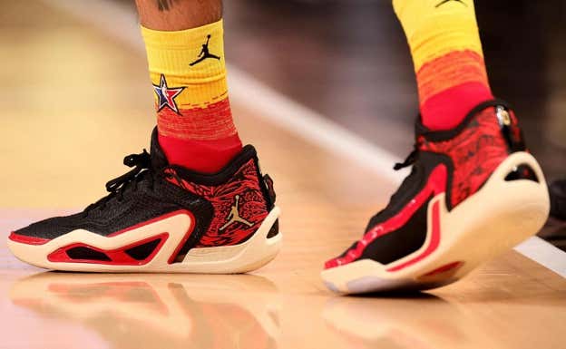 Detalle de las Tatum 1 en pleno All Star. AFP