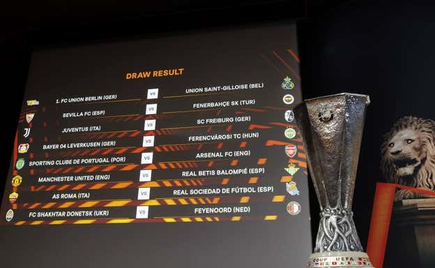 Los cruces de octavos de final de la Europa League. EFE