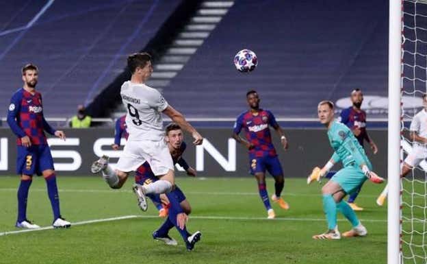 El Bayern de Lewandowski trituró al Barça en Lisboa (2-8).  AGENCIAS