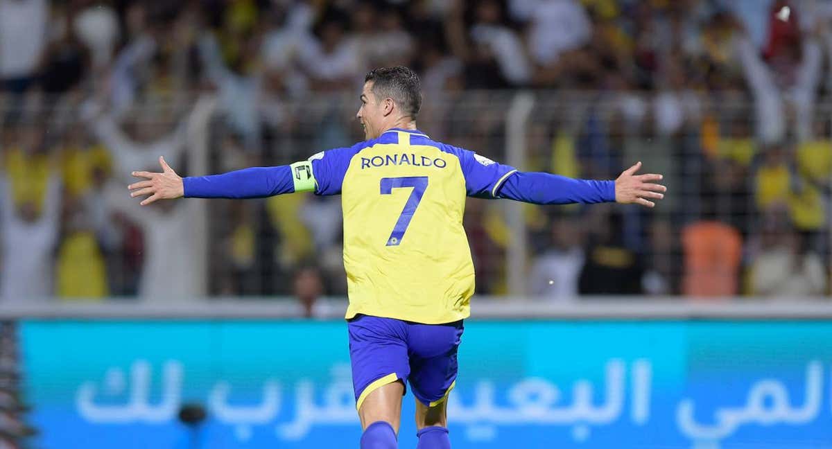 Cristiano Ronaldo celebra uno de sus goles. /GETTY IMAGES