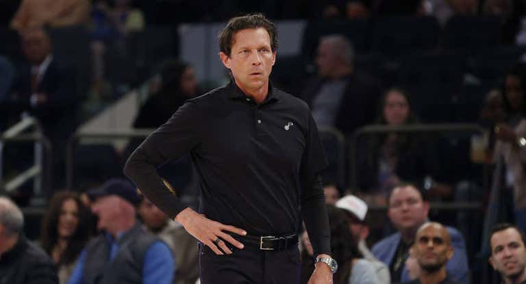 Quin Snyder, durante un partido de los Jazz.