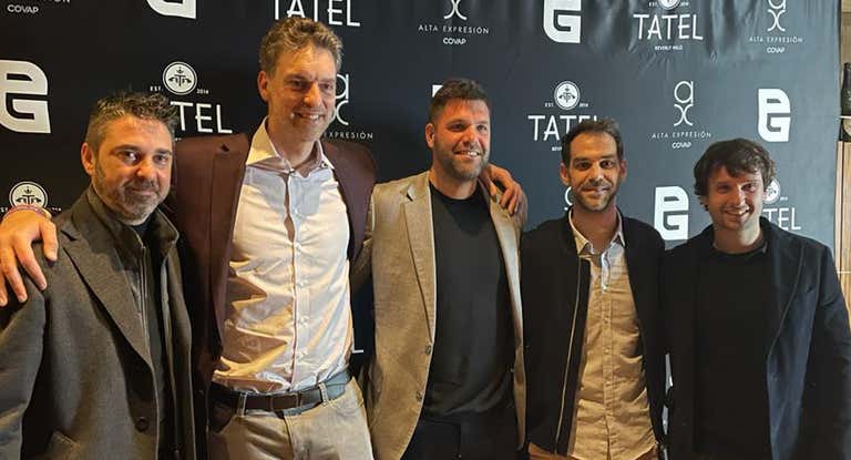 Juan Carlos Navarro, Pau Gasol, Felipe Reyes, José Manuel Calderón y Raúl López.