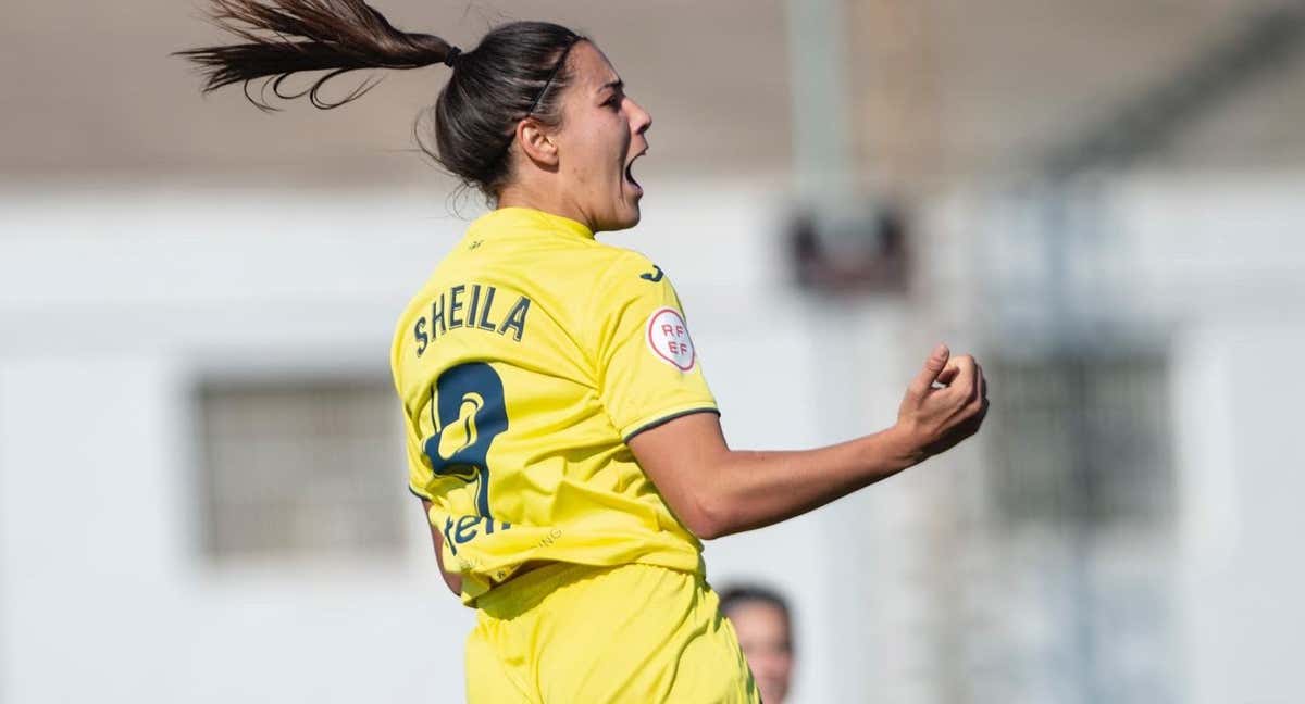 Sheila celebrando un gol. /SHEILA GUIJARRO