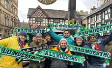 Marcha verde 'on tour': la odisea de los béticos para llegar a Old Trafford