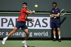 Alcaraz aterriza en Indian Wells «a 'full' y sin dolor»
