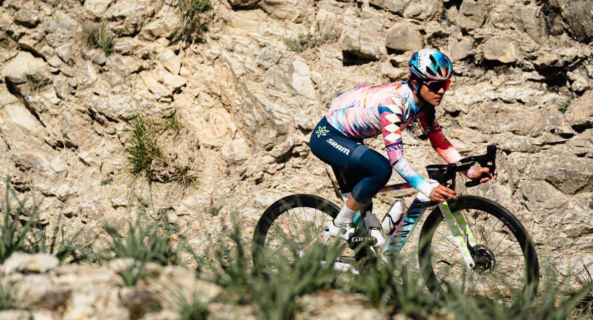 Agua Marina Espínola, durante un entrenamiento con Canyon//SRAM en Mallorca. /THOMAS MAHEUX