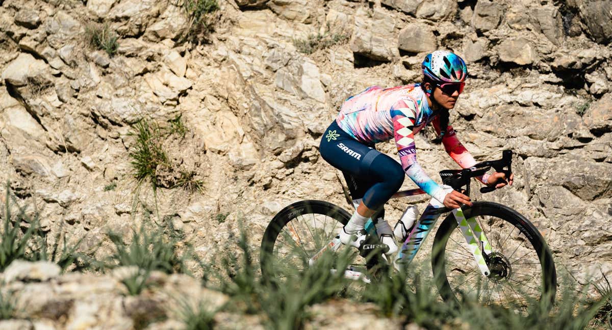Agua Marina Espínola, durante un entrenamiento con Canyon//SRAM en Mallorca.