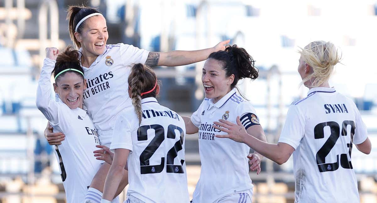 Jugadoras del Madrid celebrando un gol. /REAL MADRID