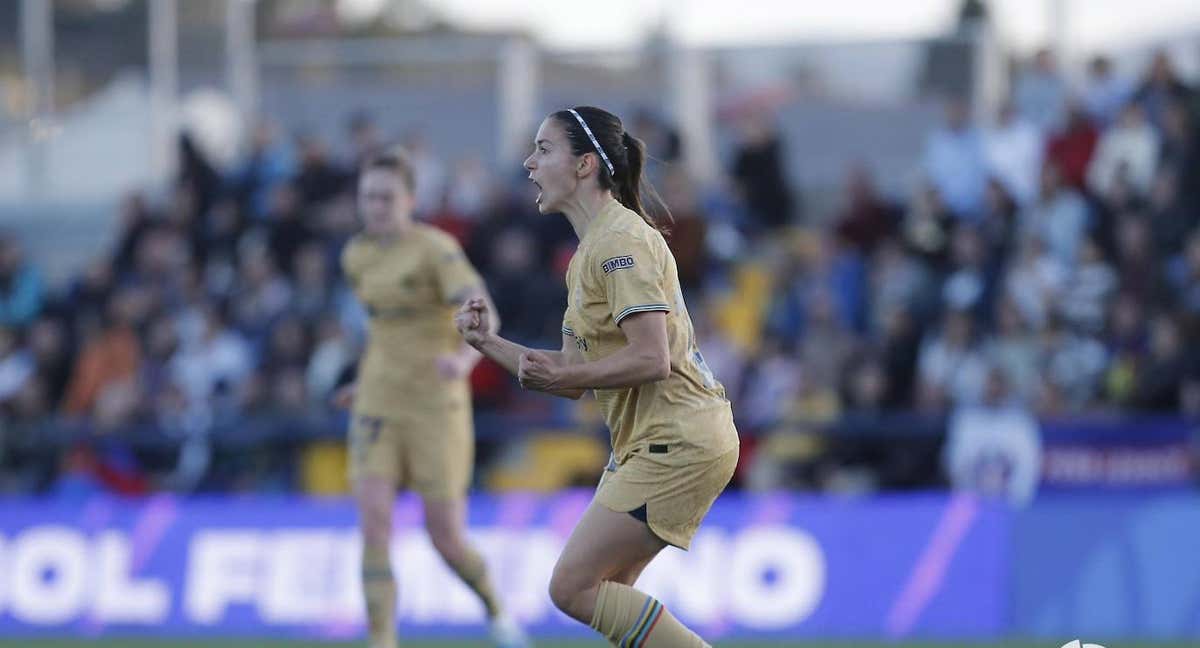 Aitana celebra el gol del Barça ante el Levante. /LALIGA
