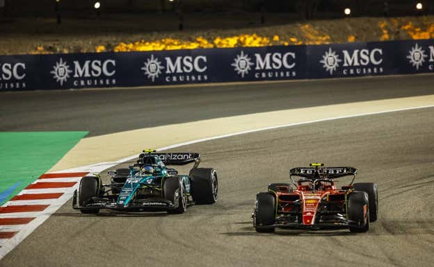 Alonso y Sainz, en el pasado GP de Baréin.  EP