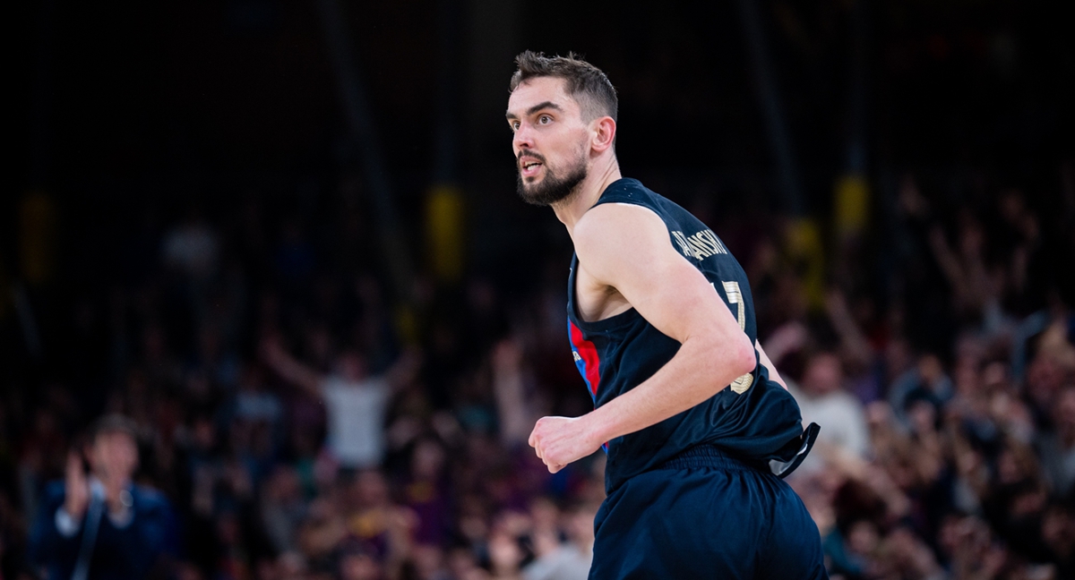 TOMAS SATORANSKY DURANTE UN PARTIDO DEL BARÇA EN EL PALAU