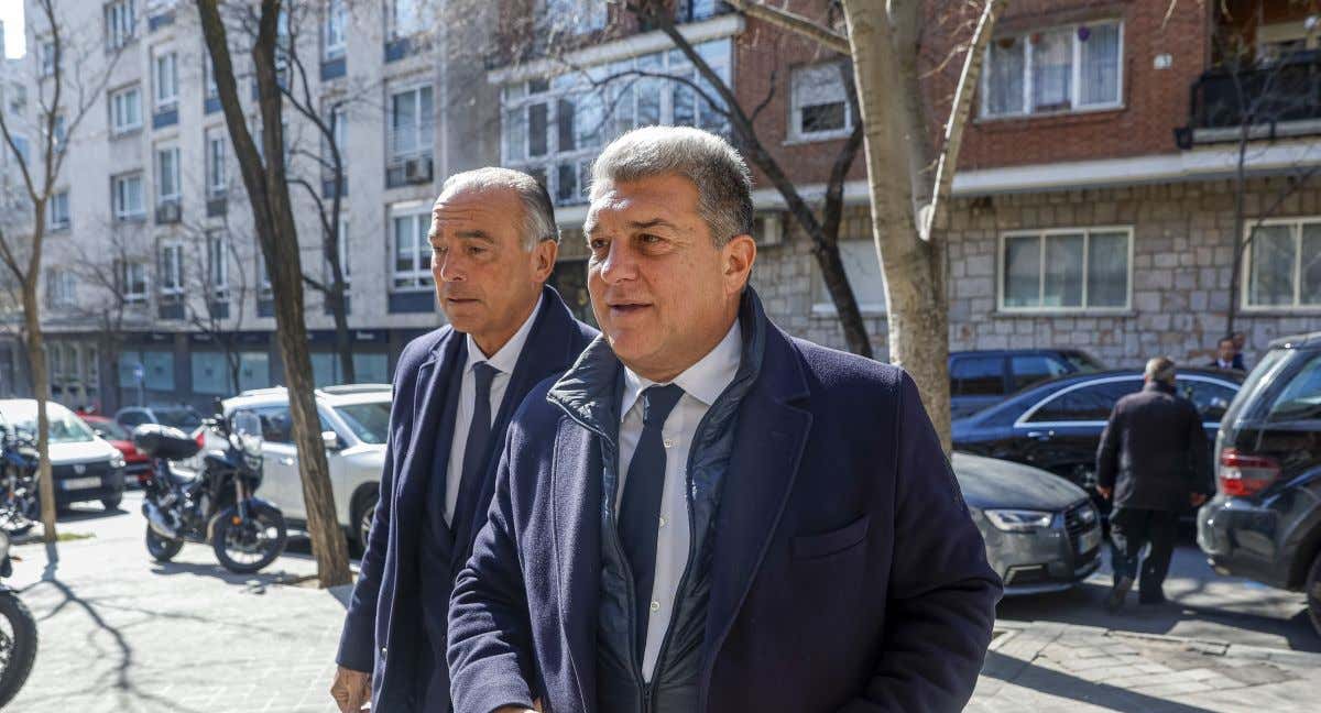 Laporta, tras una comida con el Barcelona./EFE