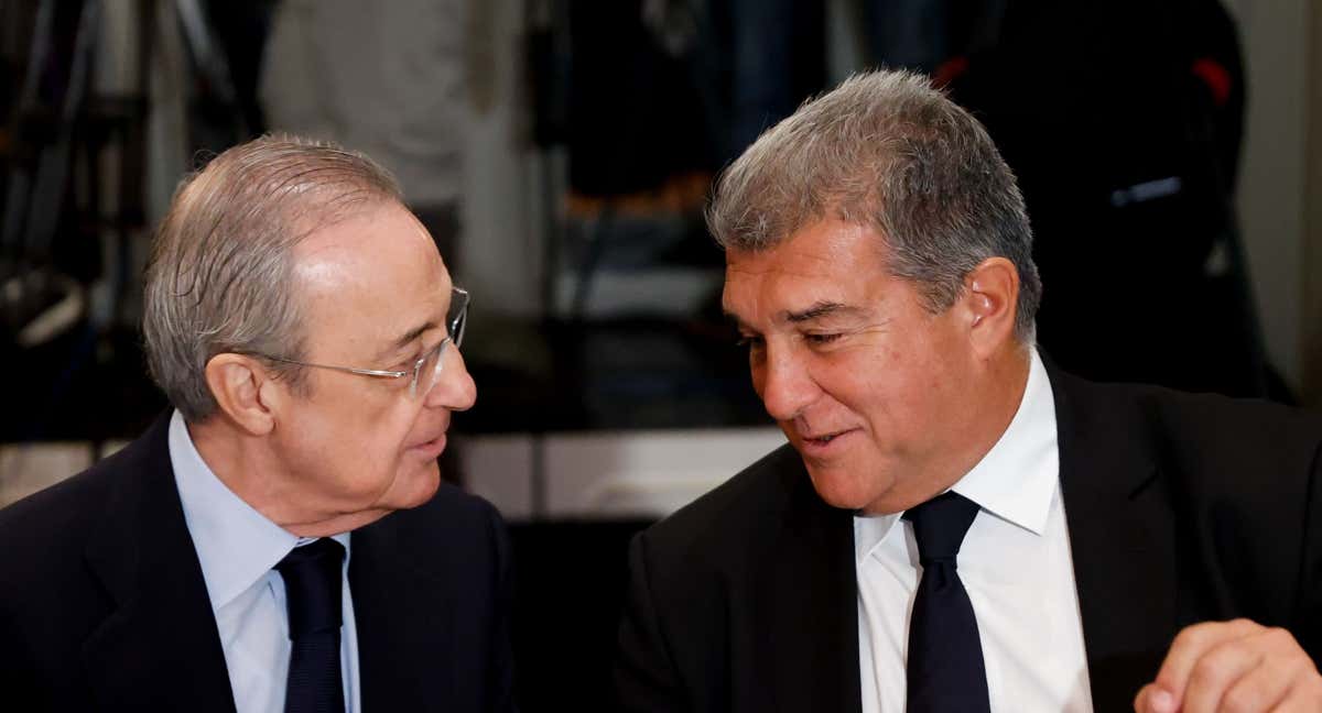 Florentino y Laporta, en un acto./EFE