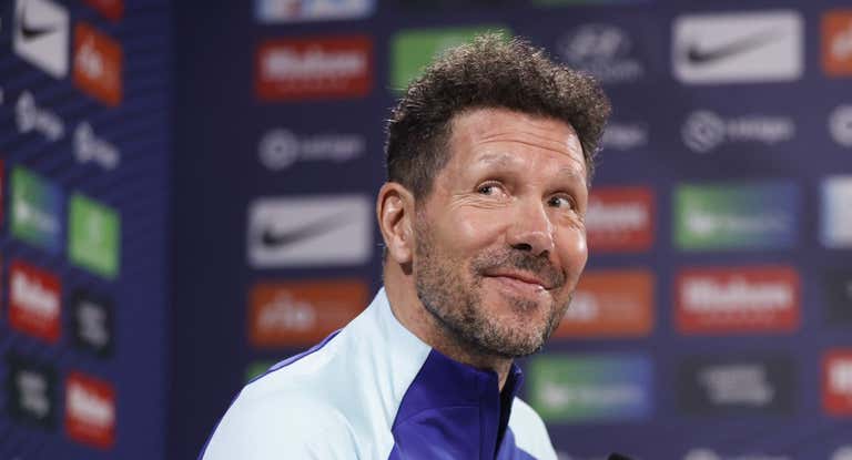 Simeone, en rueda de prensa.