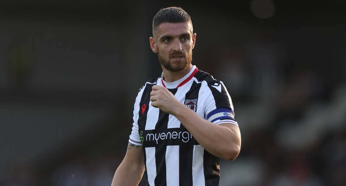 Luke Waterfall, capitán del Grimsby Town./Getty Images