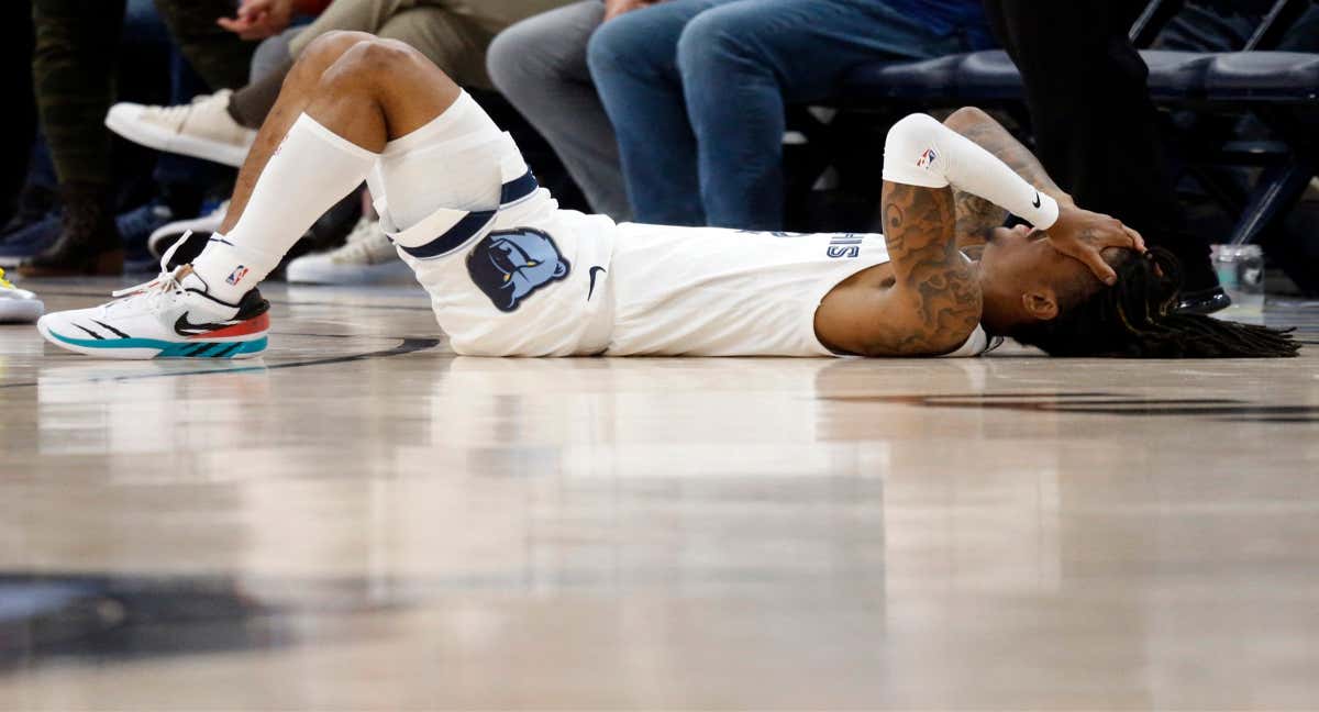 Ja Morant, en un partido con los Grizzlies./AFP