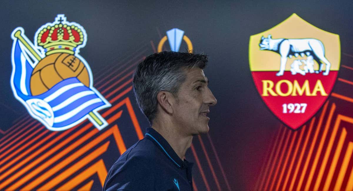 Imanol, tras la rueda de prensa ofrecida en el Reale Arena.