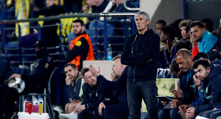Quique Setién durante el partido ante el Anderlecht.